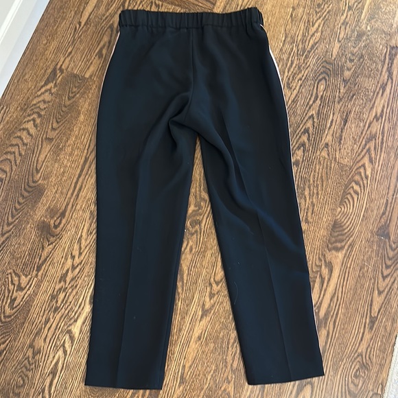 Aritzia Black Tapered Pants with Stripe - Picture 3 of 4